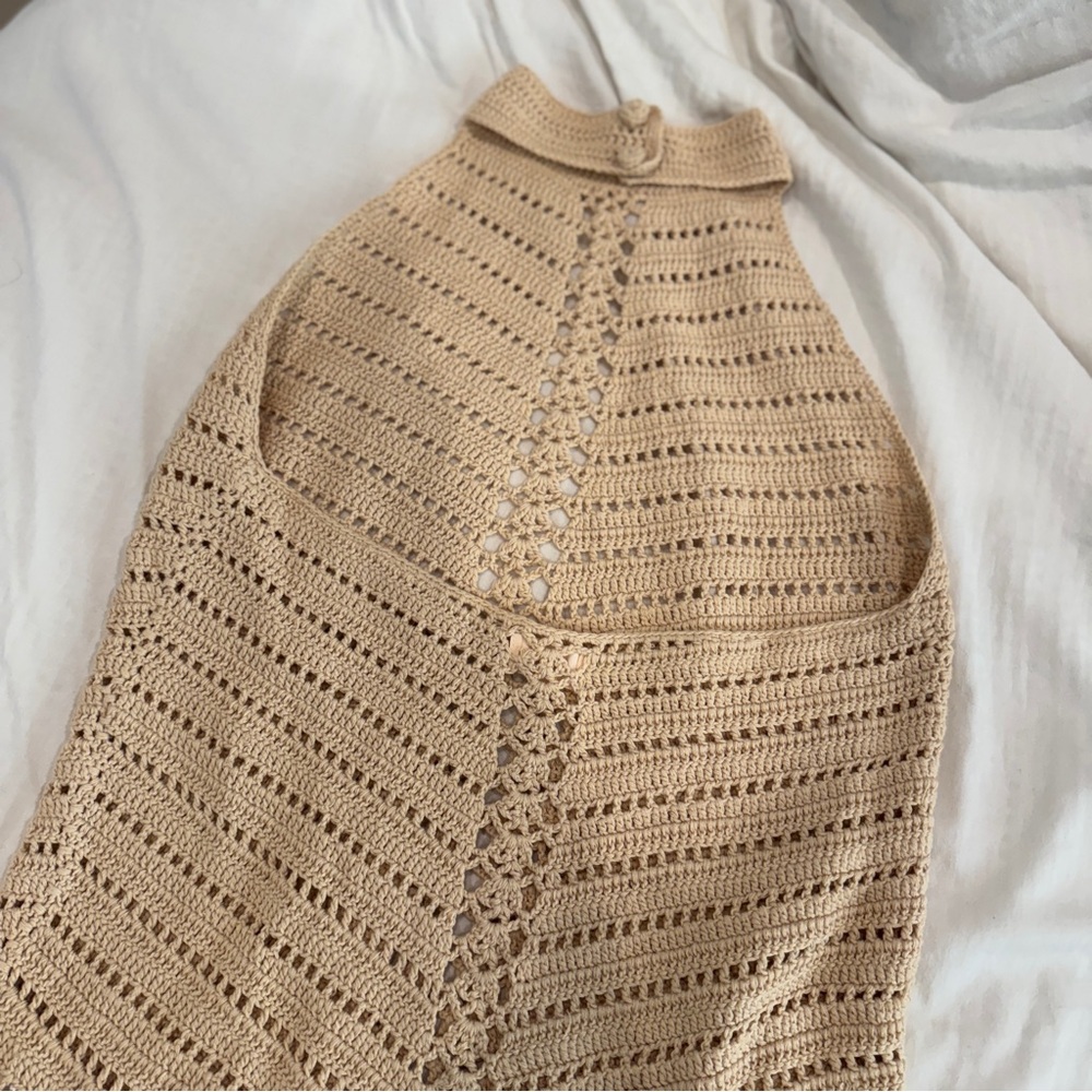 REVOLVE - Camila Coelho ~ Lyssa Hand Crochet Halter Mini Dresss - Picture 7 of 9